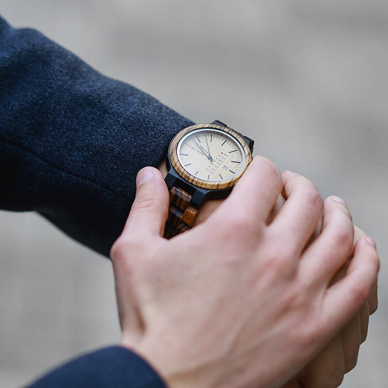 Bobo bird W-O26 miesten puinen rannekello aarni havu