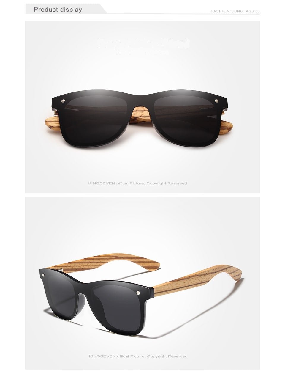Kingseven NZ-5504 zebra wood puiset aurinkolasit aarni havu (1)
